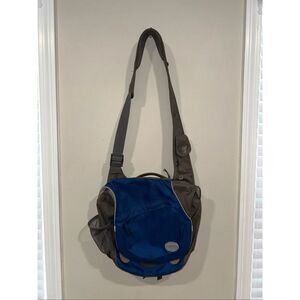 Osprey Veer Vertical Shoulder Bag Backpack Sling Crossbody Grey and Blue